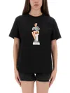 Moschino Jeans T-shirt With Print In Black