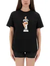 Moschino Jeans T-shirt With Print In Black