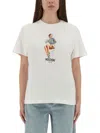 Moschino Jeans T-shirt With Print In Yellow