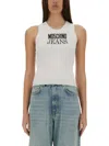 Moschino Knit Top With Inlay Logo