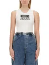 Moschino Wide Leg Cotton Jeans For Women