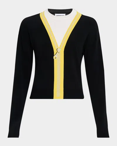 Moschino Jeans Trompe-l'oeil Crewneck Sweater