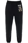 Moschino Teddy Bear-print Cotton Track Pants In Black