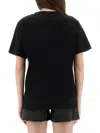 Moschino Jeans T-shirt With Print In Black