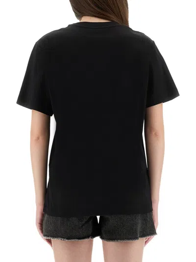Moschino Jeans Tshirt With Print In Black