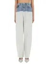 Moschino Two-colour Jeans In White