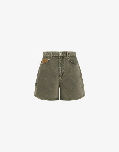 Moschino Jeans Vintage Denim Bermuda Shorts In Gray