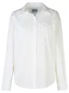 Moschino Heart Patch Collared Shirt In White
