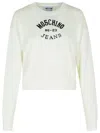 Moschino Jeans White Cotton Sweater In White