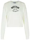 Moschino White Crewneck Sweater In White