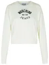 Moschino Jeans White Cotton Sweater In White