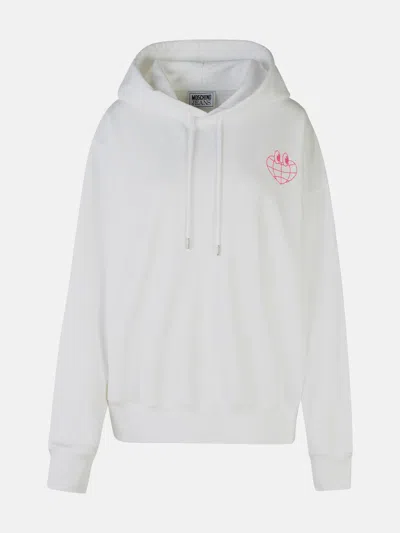 Moschino Jeans White Cotton Sweatshirt