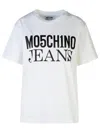Moschino Jeans Jacquard-logo Knitted Mini Dress In White