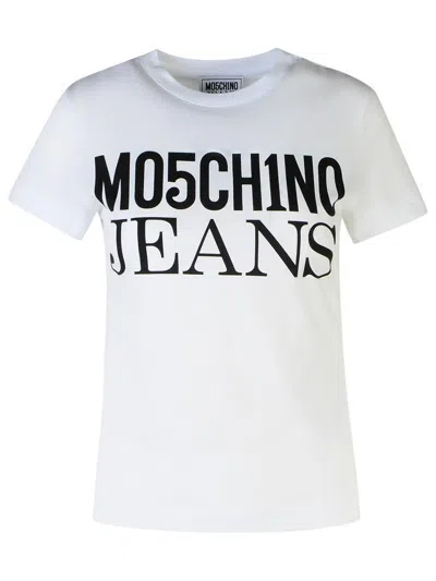 Moschino Jeans White Cotton T-shirt