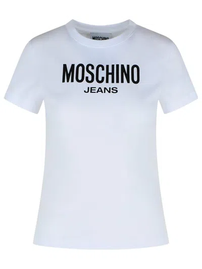 Moschino Jeans White Cotton T-shirt