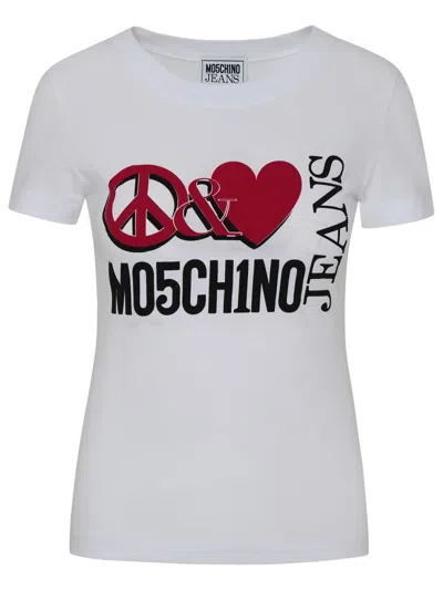 Moschino Peace & Love T-shirt In White