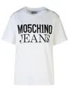 Moschino Jeans Jacquard-logo Knitted Mini Dress In White