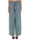 Moschino Jeans Wide Fit Jeans In Blue