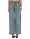 Moschino Jeans Wide Fit Jeans In Navy