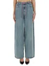 Moschino Jeans Wide Fit Jeans In Navy