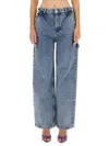 Moschino Wide-leg Denim Trousers With High Waist