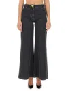 Moschino Couture Jeans Wide Leg In Black