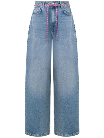 Moschino Wide-leg Jeans In 蓝色
