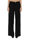 Moschino Jeans Wide Leg Pants In Black