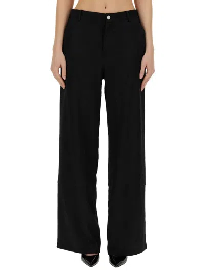 Moschino Wide Leg Viscose Trousers In Multi