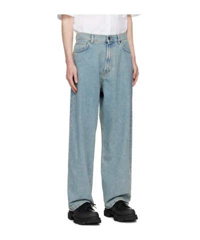 Moschino Jeans With Belt Loops In Blue