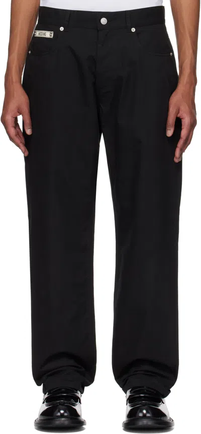 Moschino Jeans With Belt Loops In Black