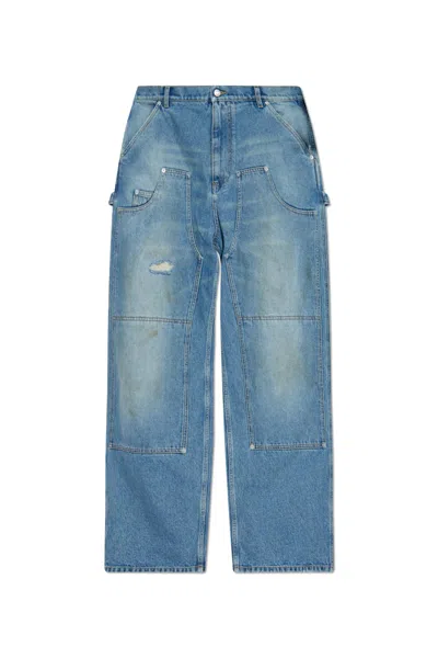 Moschino Jeans With Logo In Blue