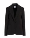 Moschino Jeans Woman Blazer Black Size 10 Polyester, Elastane In Black