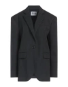 Moschino Jeans Woman Blazer Black Size 6 Polyester, Wool, Elastane