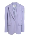 Moschino Jeans Woman Blazer Lilac Size 4 Polyester, Virgin Wool, Elastane In Purple