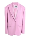 Moschino Jeans Woman Blazer Pink Size 6 Polyester, Virgin Wool, Elastane