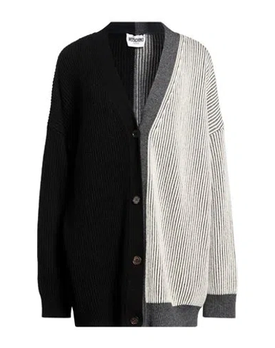 Moschino Jeans Woman Cardigan Black Size L Wool, Viscose, Polyamide, Cashmere