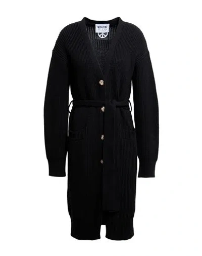 Moschino Jeans Woman Cardigan Black Size M Polyamide, Viscose, Wool, Cashmere