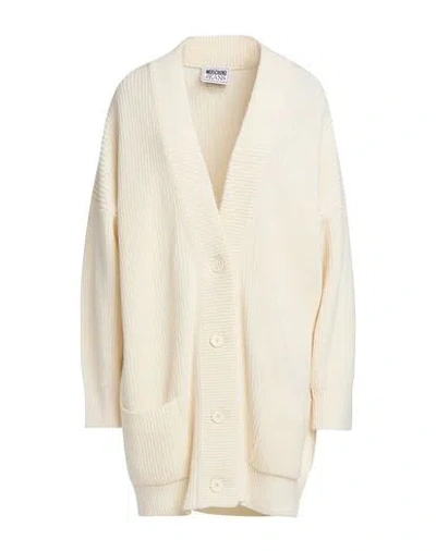 Moschino Jeans Woman Cardigan Ivory Size S Wool, Viscose, Polyamide, Cashmere In White