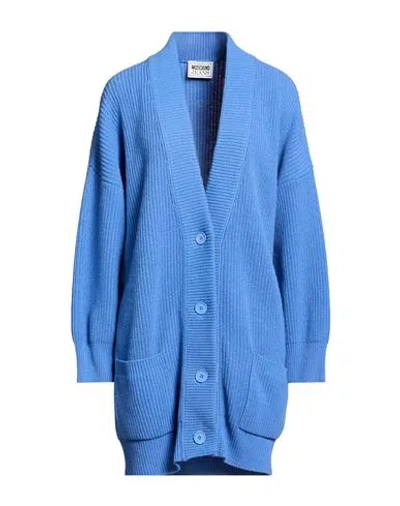 Moschino Jeans Woman Cardigan Light Blue Size Xs Wool, Viscose, Polyamide, Cashmere