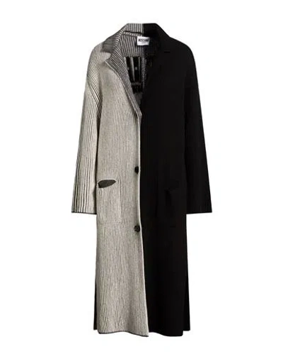 Moschino Jeans Woman Coat Black Size M Wool, Viscose, Polyamide, Cashmere