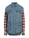 Moschino Jeans Woman Denim Shirt Blue Size S Cotton
