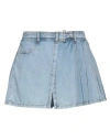 Moschino Jeans Woman Denim Shorts Blue Size 6 Cotton In Blue