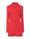 Moschino Jeans Woman Jacket Red Size 10 Polyester, Elastane In Red