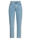 Moschino Jeans Woman Jeans Blue Size 29 Cotton In Blue