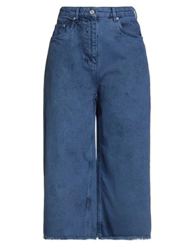 Moschino Jeans Woman Jeans Navy Size 30 Cotton In Blue