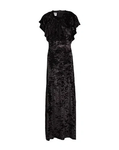 Moschino Jeans Cut-out Velvet Maxi Dress In Black