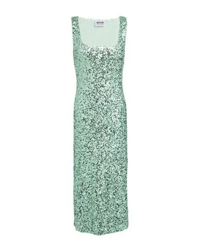 Moschino Jeans Woman Maxi Dress Light Green Size 8 Polyester, Elastane