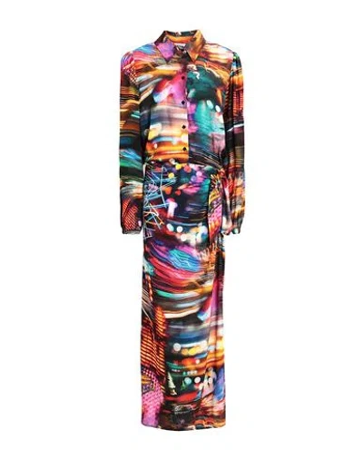 Moschino Jeans Woman Maxi Dress Orange Size 10 Viscose