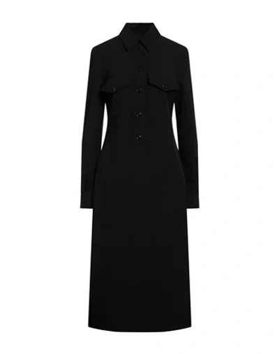 Moschino Jeans Woman Midi Dress Black Size 8 Polyester, Elastane